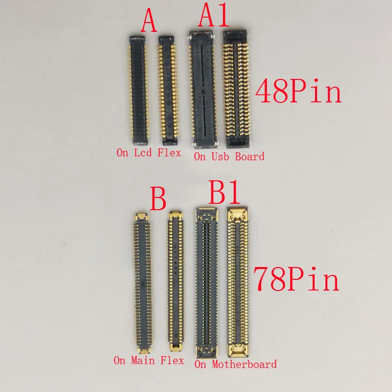 2Pcs Usb Charger Charging Dock Board Lcd Display Screen Flex FPC Connector Plug For Samsung Galaxy A04S A047 A047F 78 48 Pin