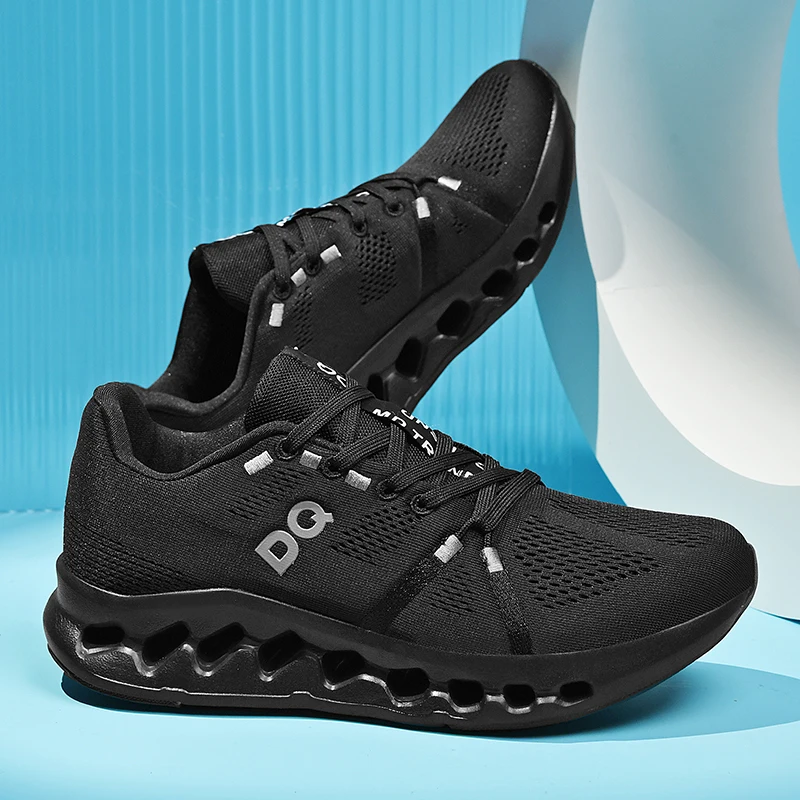 Four Season Soft Soled Non Slip Outdoor Running Shoes Student Sneakers Men's Korean Rotating Buckle Trendy Casual Sports Shoes