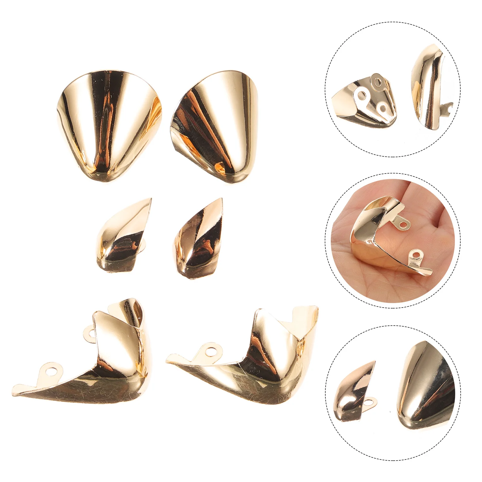 3 Pairs High Heels to Protect The Head Pointed Toe Shoe Repair Kit Metal Sleeve Covers for Shoes