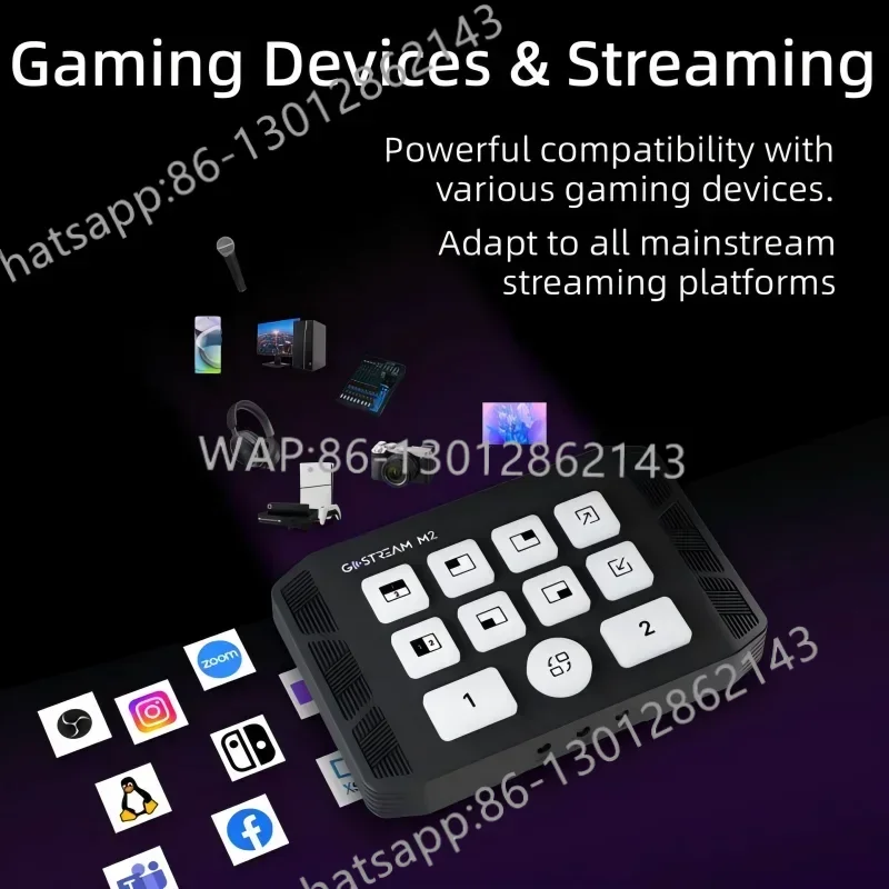 M2 2 Channel Dual Bit 4K Dual Screen 3.5mm Audio Input USB 3.0 HDMI Capture Card Switcher