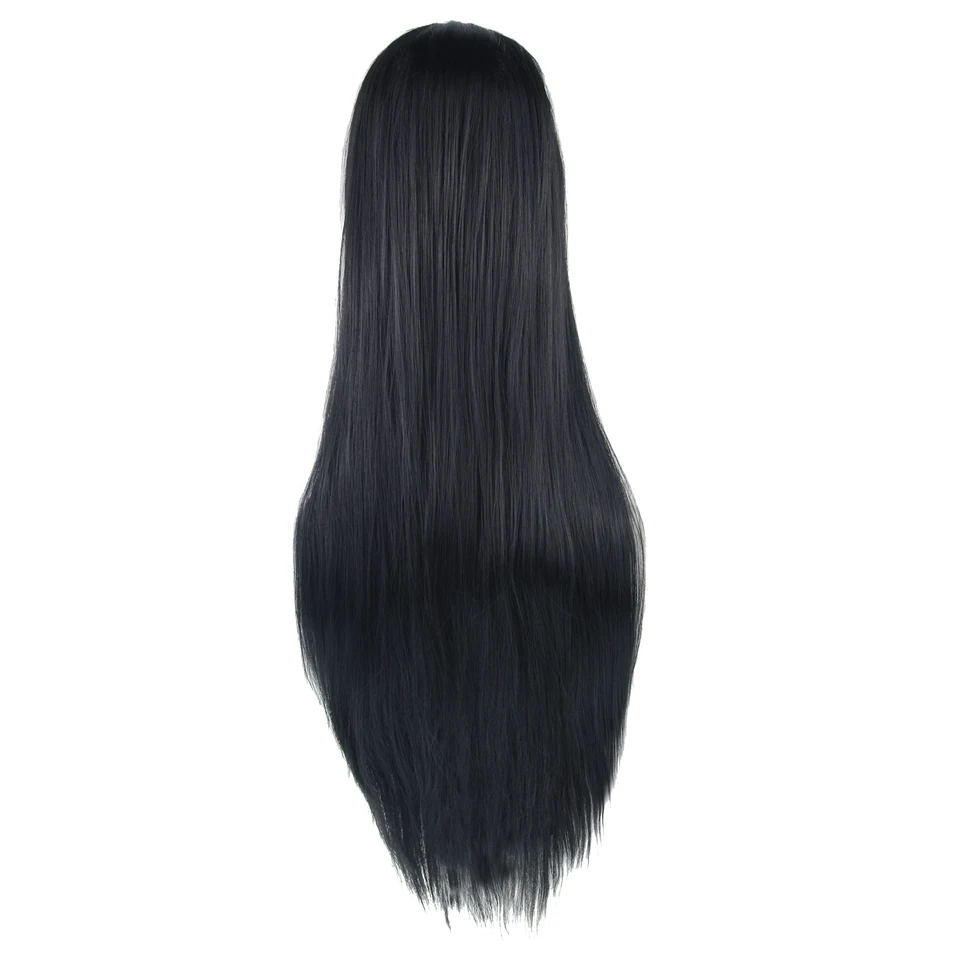 Peluca Sintética Negra Cosplay Lacia Larga Hinata Hyuga Cosplay Peluca Enma Ai Disfraz 3