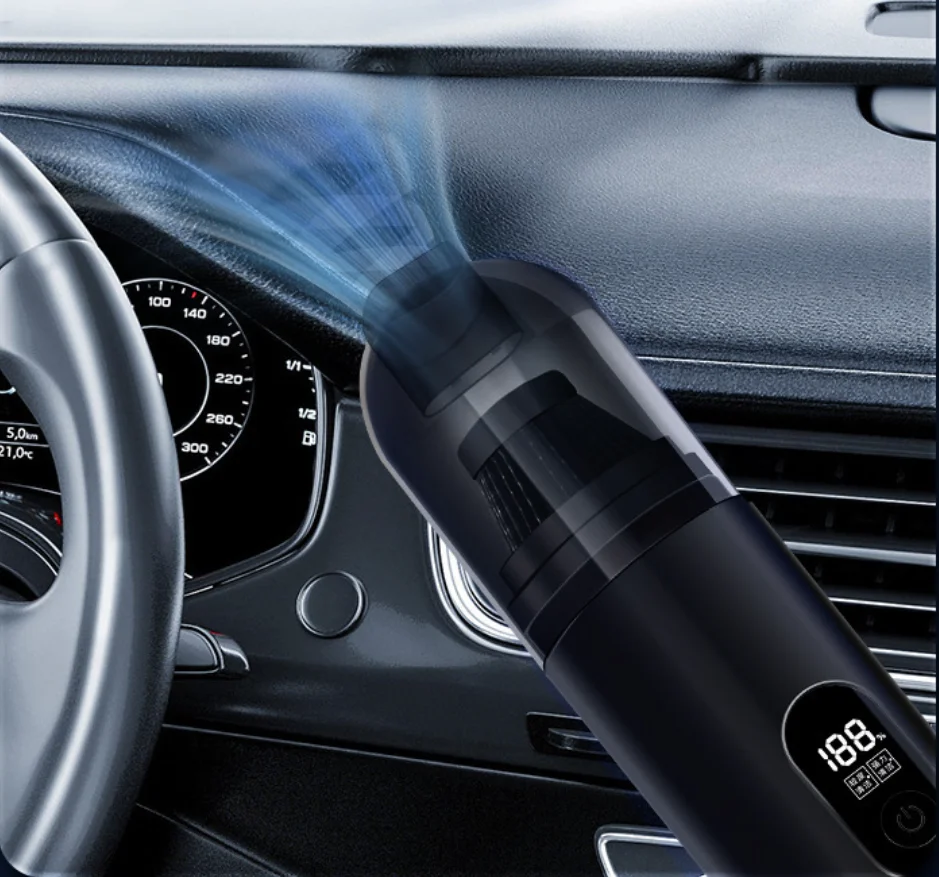 Мощный беспроводной автомобильный пылесос - портативный ручной автоматический пылесос с сильным всасыванием для шерсти домашних животных, пыли, мусора, компактный R