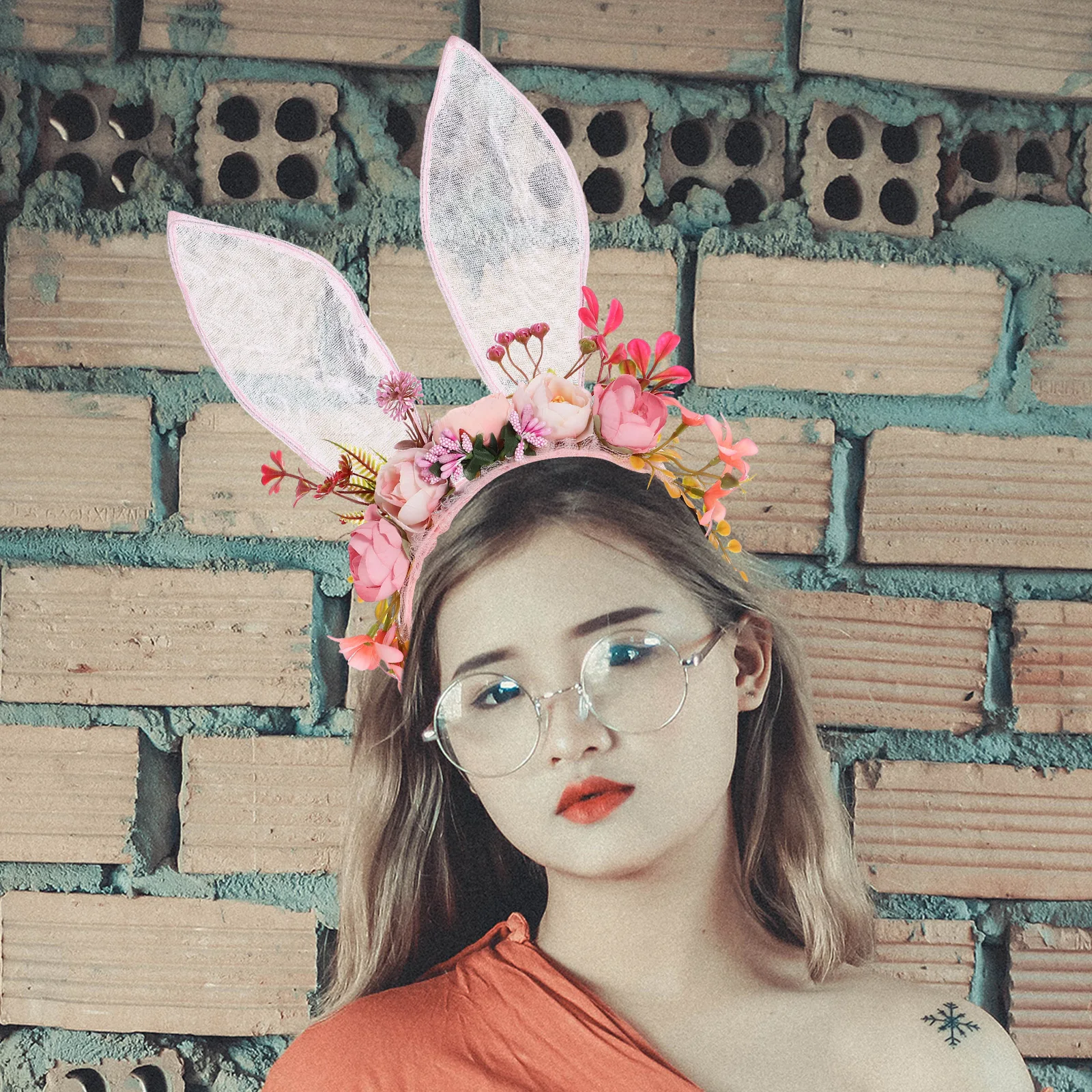 

Colorful Bunny Ear Headband Fairy Party Accessory Ears Cosplay Headpiece Decor