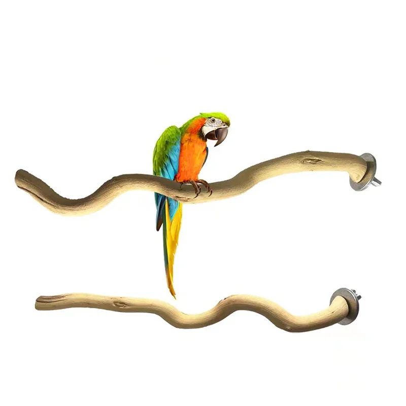 

Natural Parrot Wood Fork Branch Perch Bird Cage Hanging Swing Bird Standing Branches Toys Birdcage Accessoriess Bird houses