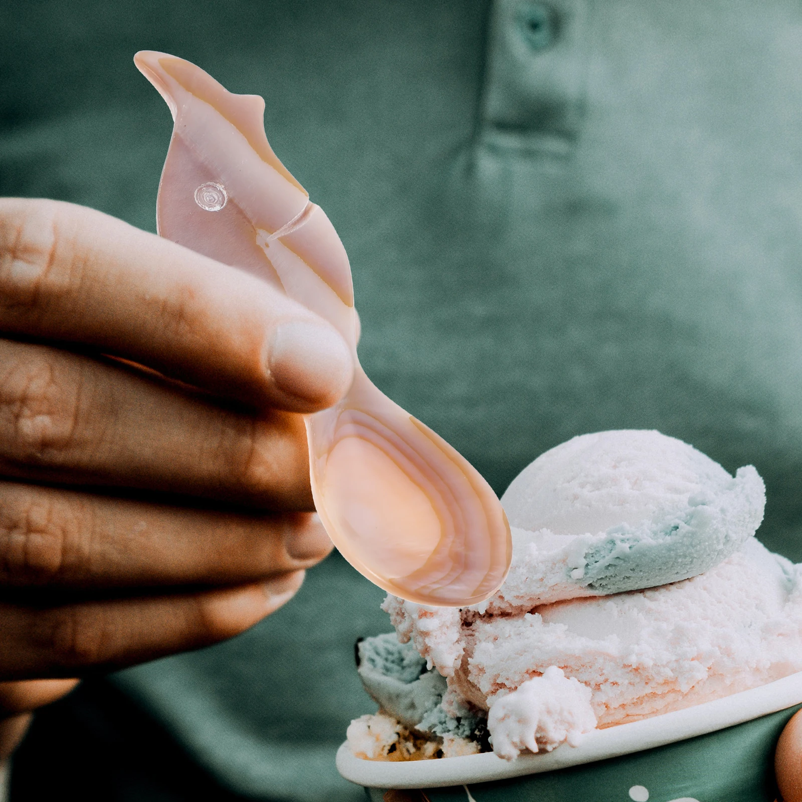 

Creative Fish Shape Ice Cream Premium Stainless Steel Caviar Dessert Tasting Soup For Coffee Porridge Home Restaurant Use Shell
