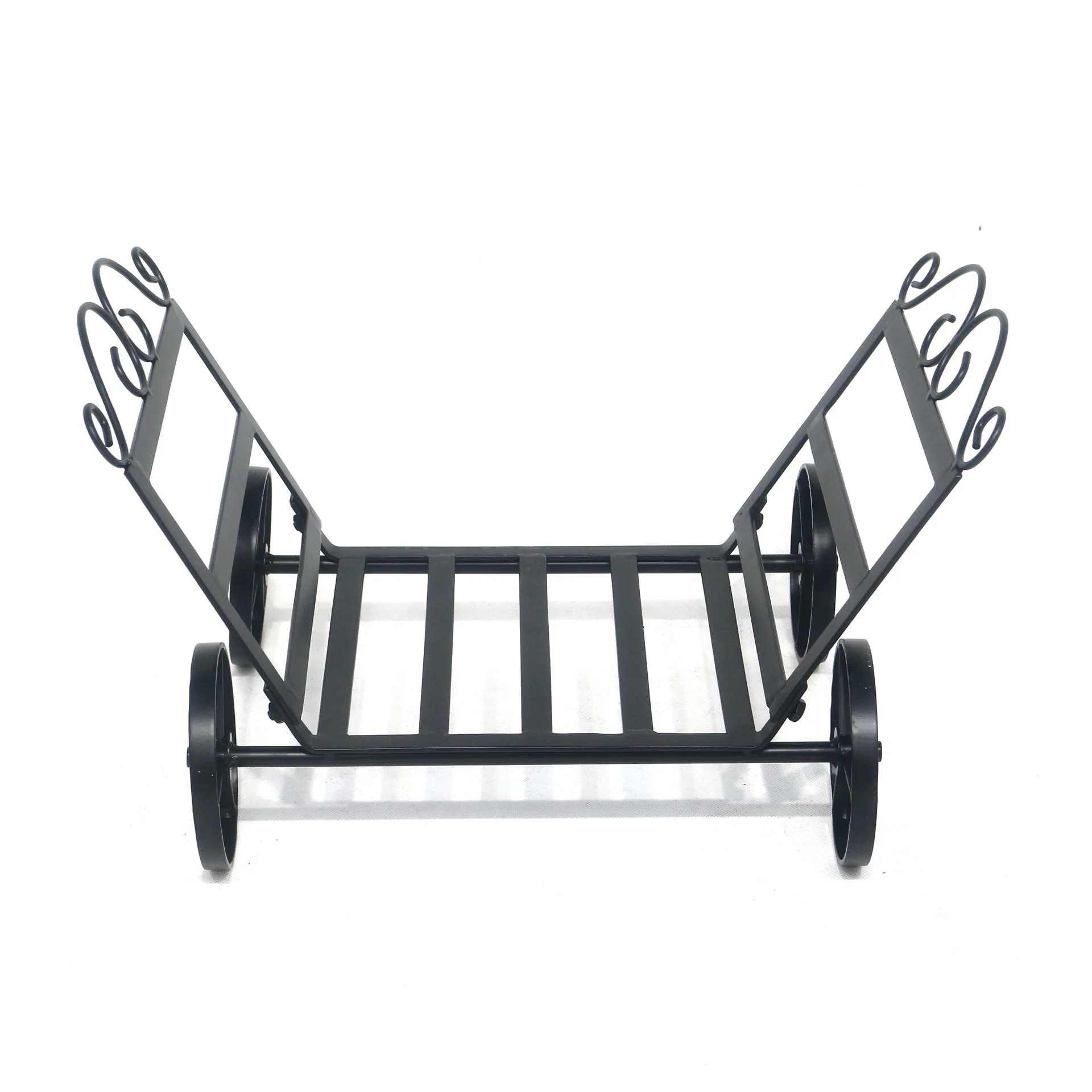 Wrought iron storage firewood rack is simple, wood stacking rack, outdoor heavy-duty decorative firewood rack can be moved