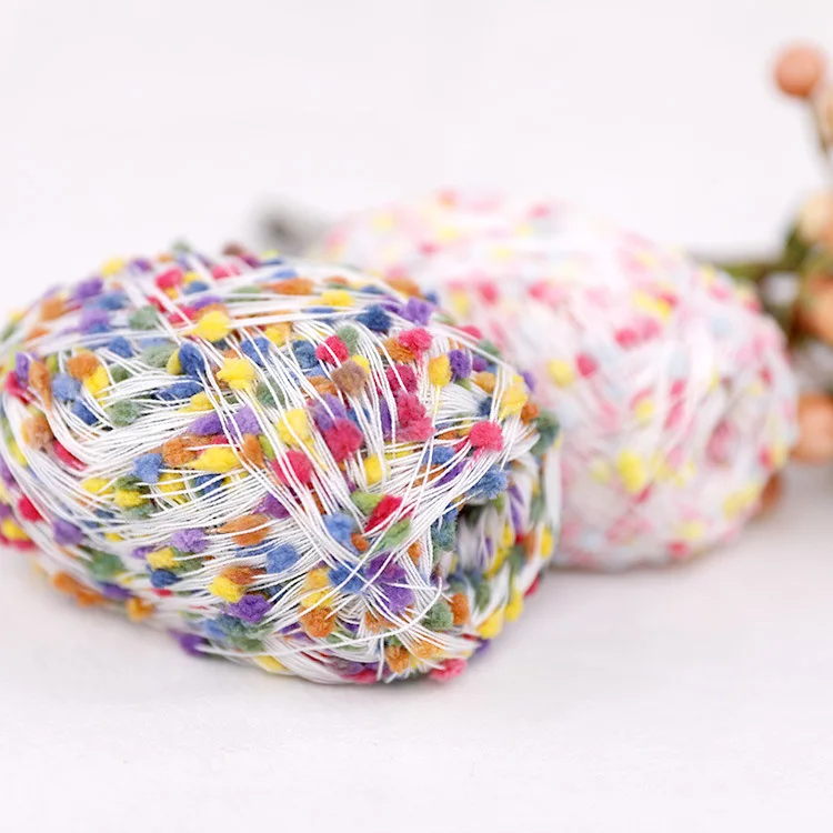 Fancy Wool Yarn for Knitting Sweater, Scarf, Blankets, Hats, Crochet Threads, Colorful Rainbow Colors, 50g Ball, Hotsales