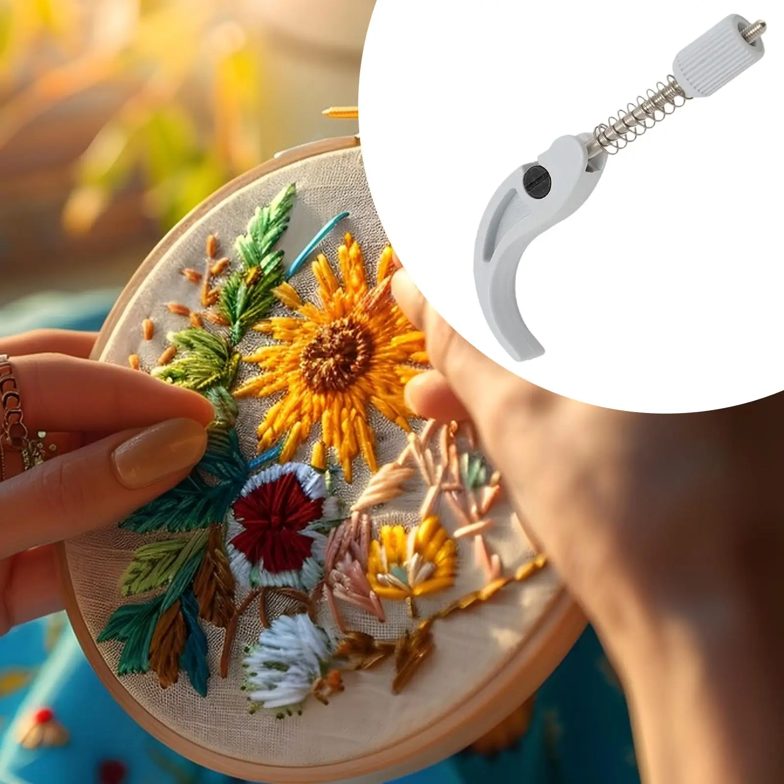 Embroidery Hoop Tightening Lock DIY Crafting Enthusiasts Tightener Furniture Decoration Portable Replacement Versatile Fastener