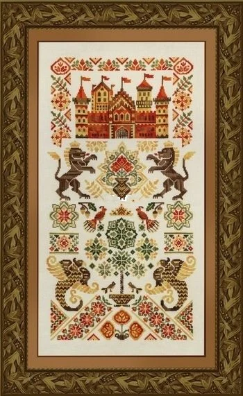 22-Red Fort Guardian 39-64 DIY Cross Stitch Kit Aida 14CT 14CT Canvas Fabric Embroidery Set Living Room Decor