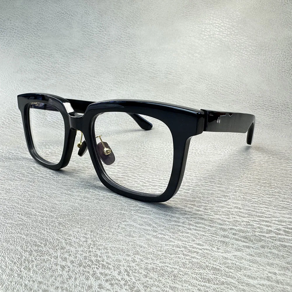 Eyeglass Frames Unique Square Business Vintage Classic Handmade Buffalo Horn Prescription Man Glasses Frames Lenses Eyeglasses