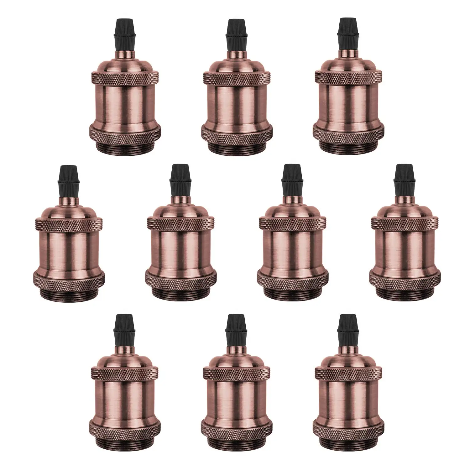 6PCS E26 Vintage Lamp Socket,Edison Pendant Light Socket Replacement,Antique Retro Hanging Lamp Holder for Industrial,Decorative