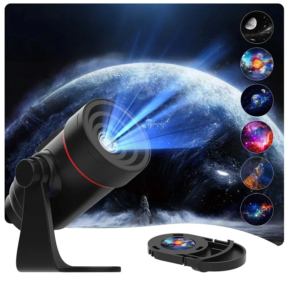 Galaxy Star Projector Night Light With 6 Realistic Nebula Scenarios & Timer Mood Lights Bedside Lamp For Bedroom Gaming Decor