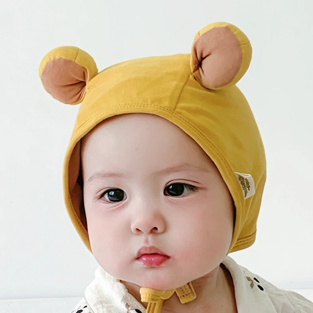 Baby Hat Autumn and Winter Cute Super Cute Three-dimensional Ears Newborn Baby Boy and Girl Baby Ear Protection Cap