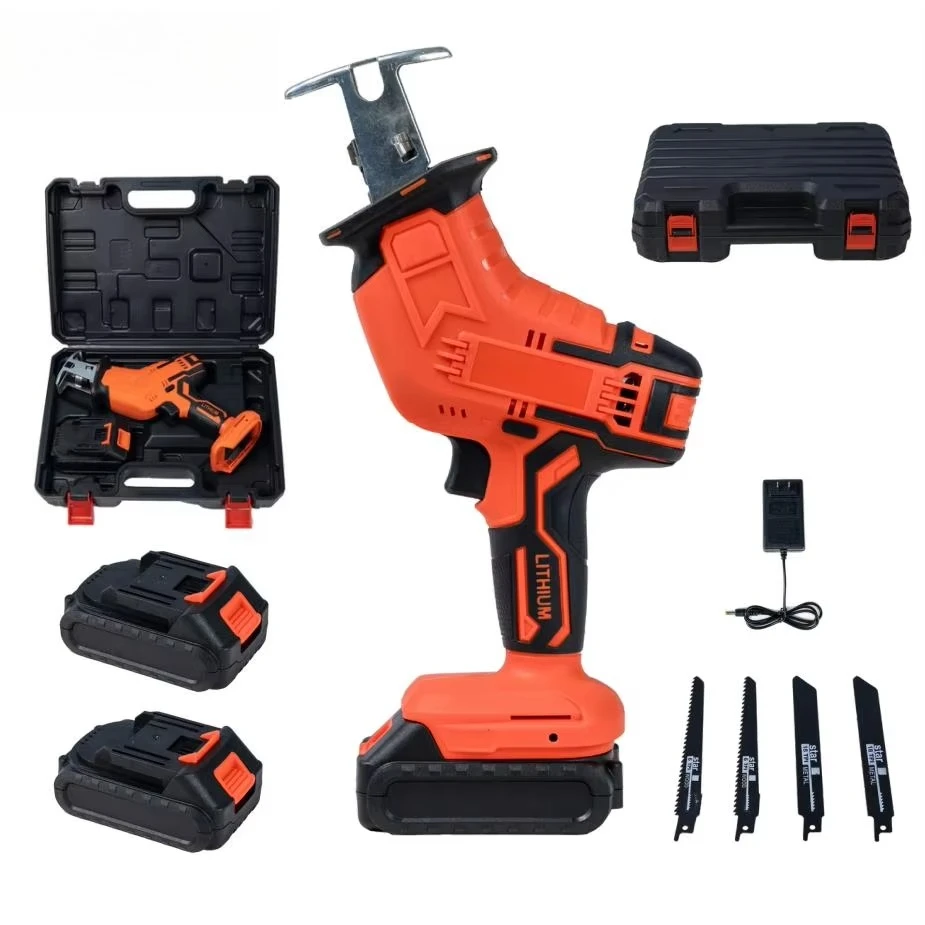 

Professional 21V Battery-Powered Industrial DIY Grade Reciprocating Saber Saw Two Batteries 185mm Blade 150mm Max Cutting Width