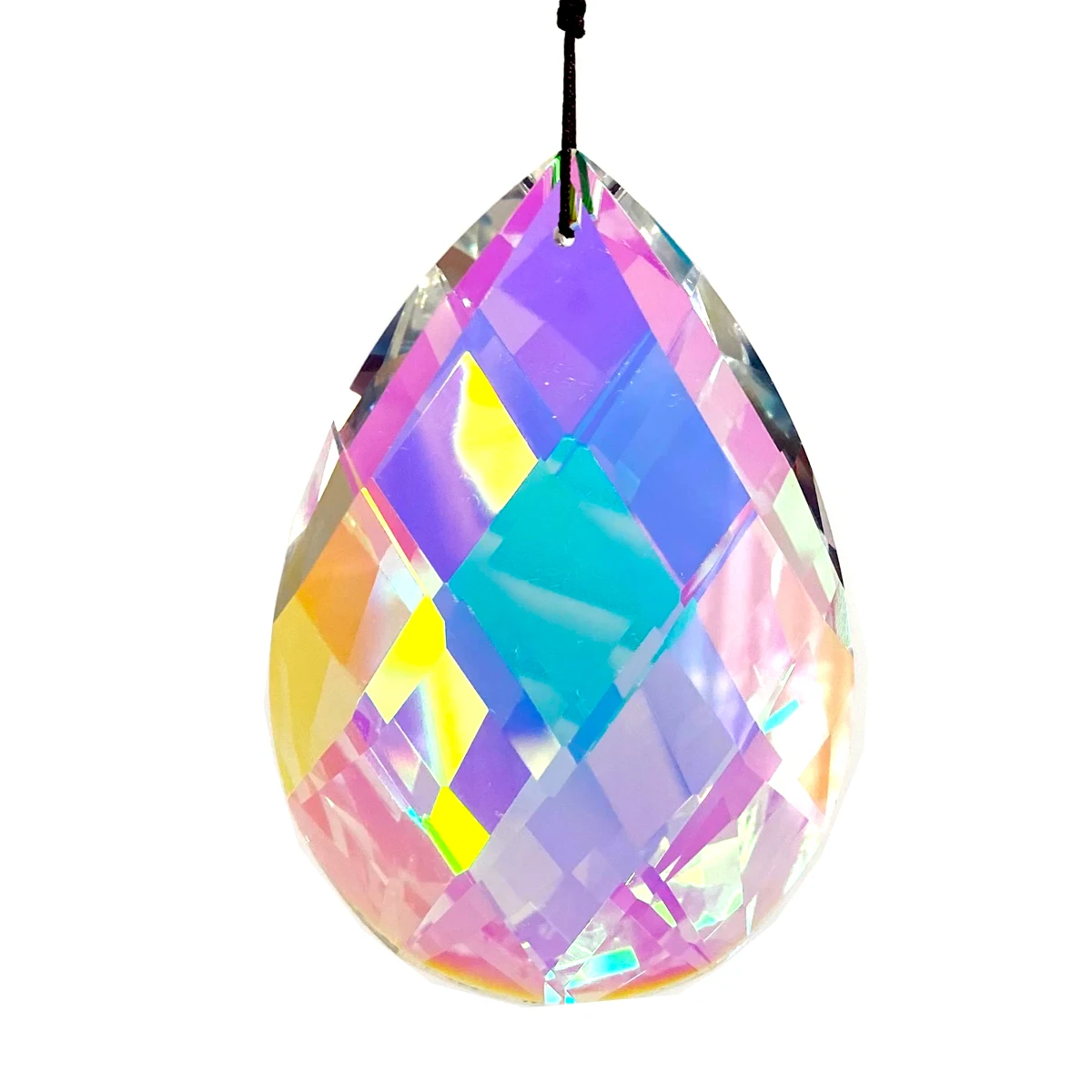 89mm Crystal Pendant Rainbow Maker Windows Hanging Glass Prism Suncatcher Faceted Chandelier DIY Wedding Home Garden Decor