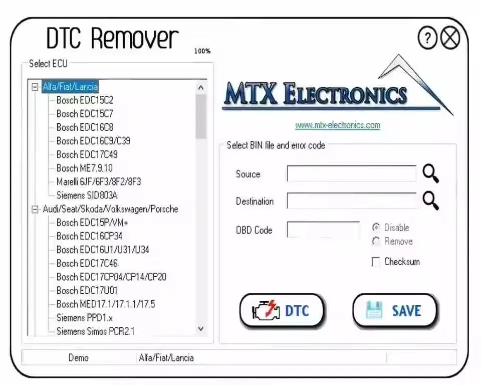 

DTC Remover 1.8.5 +ECM TITANIUM 1.61 With 26000+ Driver Edit the ECU unit identify maps injection spark-advance pressure Turbo