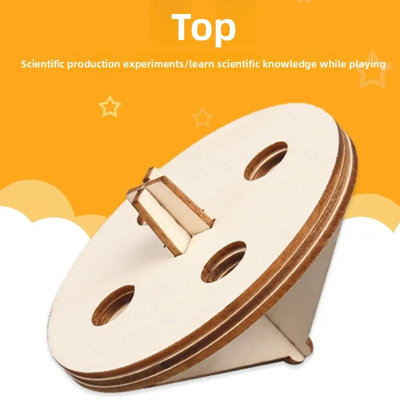 Spinning Top DIY Science Kit Persistence Of Vision Model Handmade Assembly Toy Experiment Educational Teaching Prop