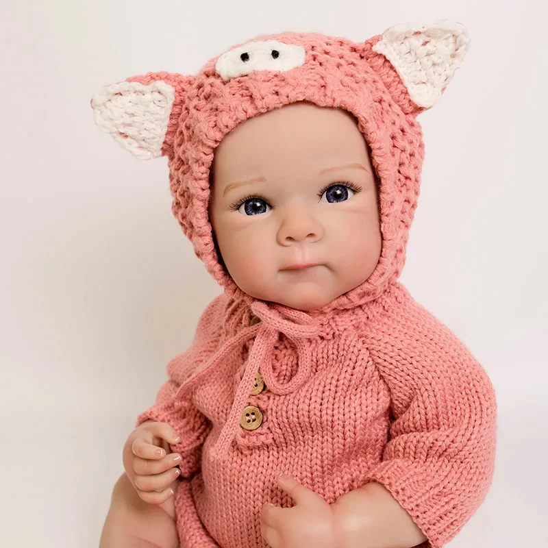 48cm Full Body Luca Lifelike Reborn Baby Newborn Doll Cuddly Baby Multiple Layers Painting 3D Skin