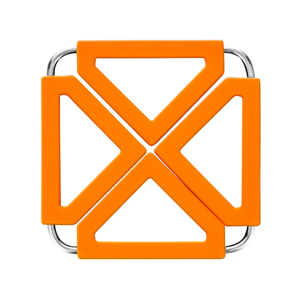 

2 Pcs Non-slip Heat Insulation Mat Bowl Hot Pot Holder Stainless Steel Foldable Table Pad