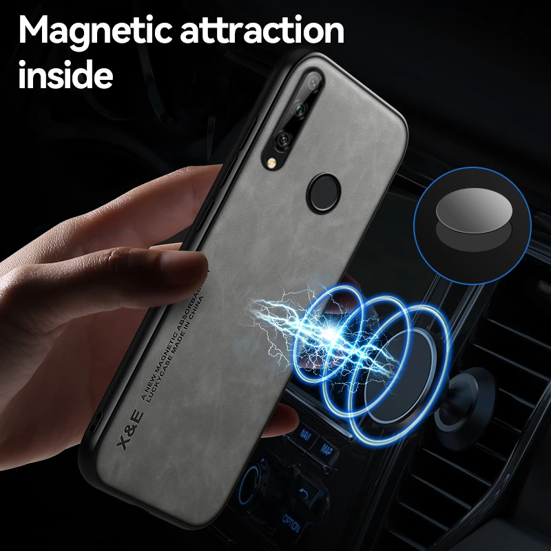 For Huawei Y9 2019 Case Car Magnetic Holder Phone Case For Huawei Y9 2019 Soft TPU Silicone Back Cover