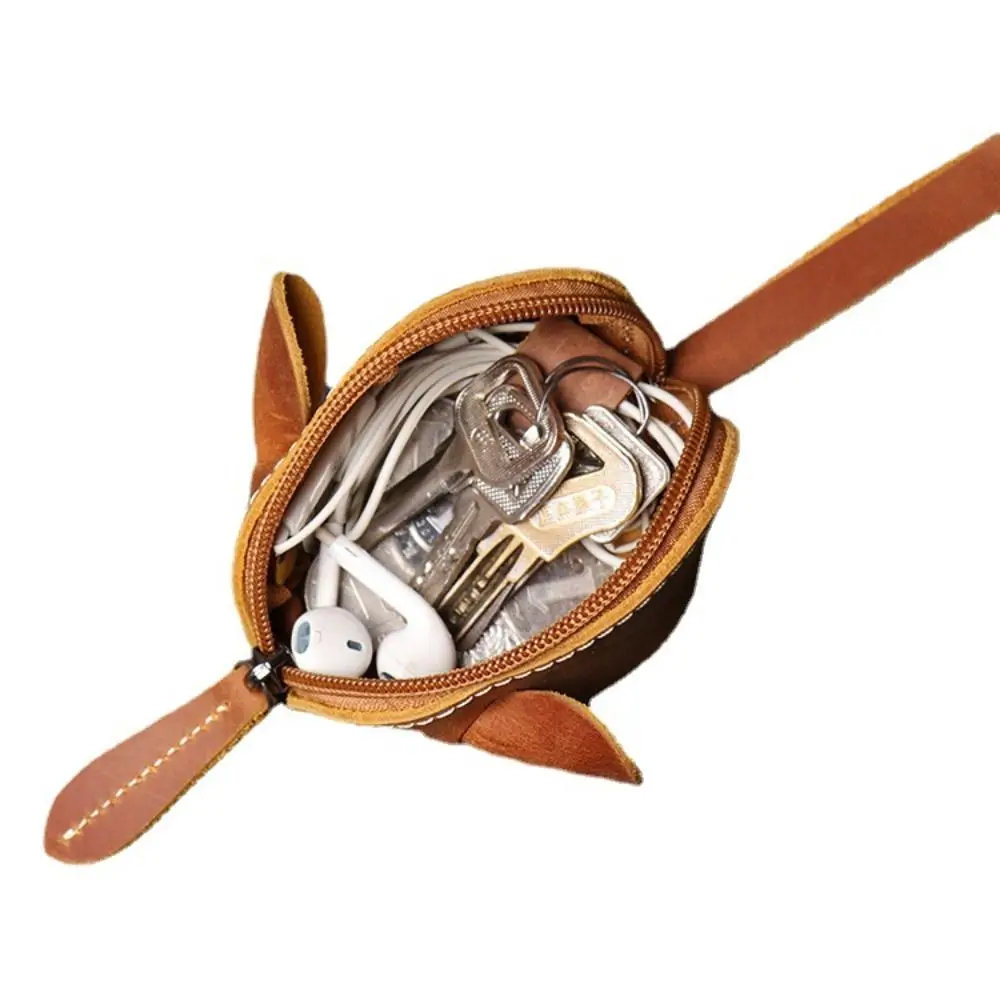 Portable Retro Mouse Purse Cute Leather Mini Coin Purse Fashion Storage Bag Student