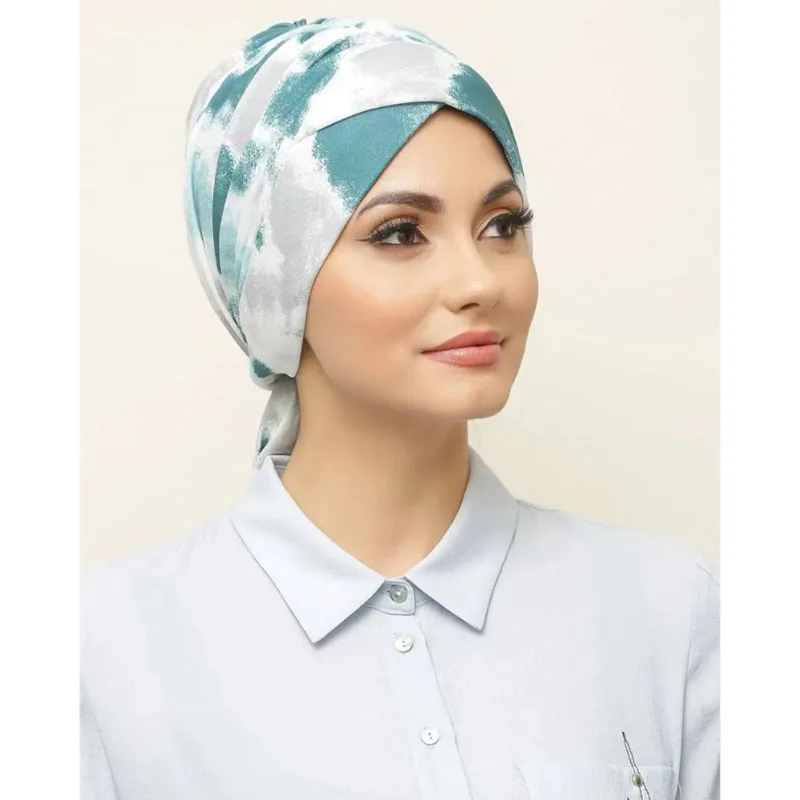 Instant Turban Islamic Women Plain Muslim Hat Inner Hijab Caps Ramadan