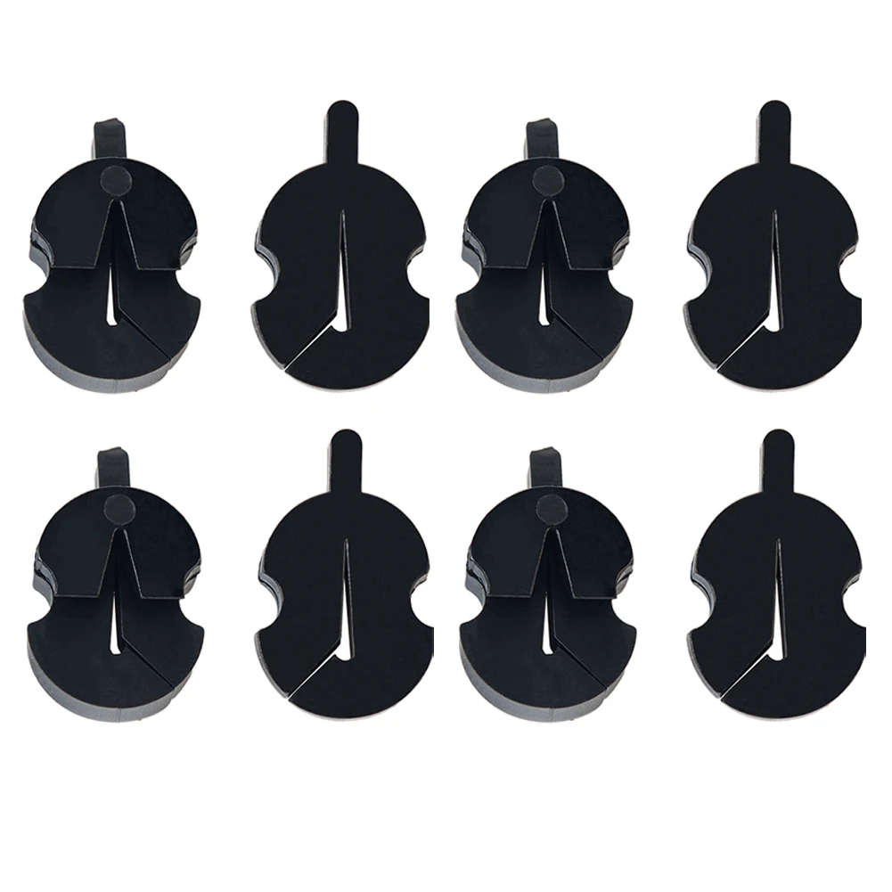 8Pcs Violin Mute Rubber Mute Fiddle Mute Violin Practice Mute for 3/4 4/4 1/2 1/4 1/8 Violin,Black