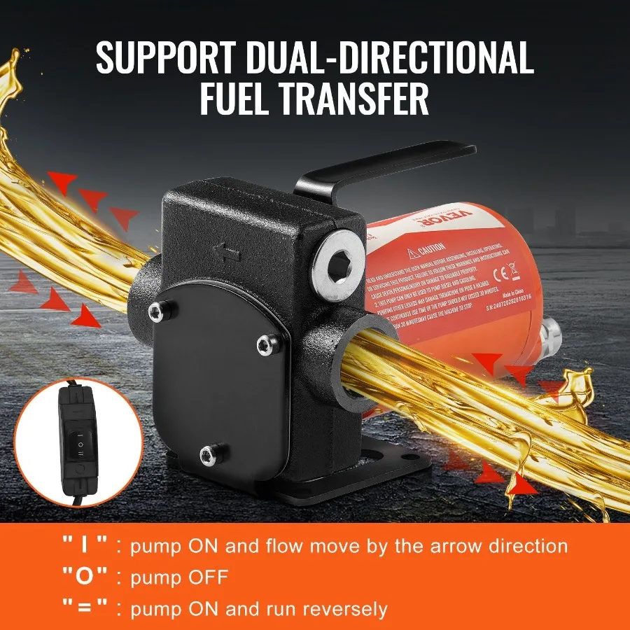 Bomba de transferência de combustível 12V 5,3 GPM 1 10 HP Bomba diesel com bico de combustível automático