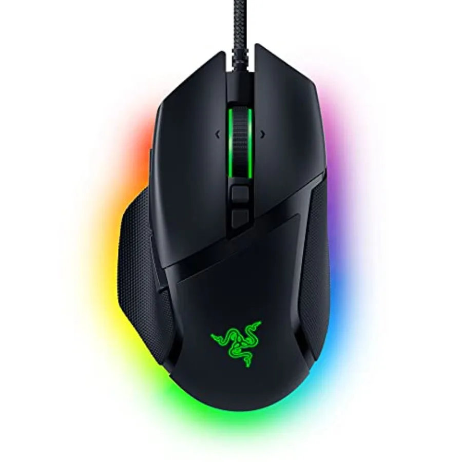 

Customizable Ergonomic Gaming Mouse for Fast Response with Chroma RGB Lighting 26K DPI Optical Sensor 11 Programmable Buttons H