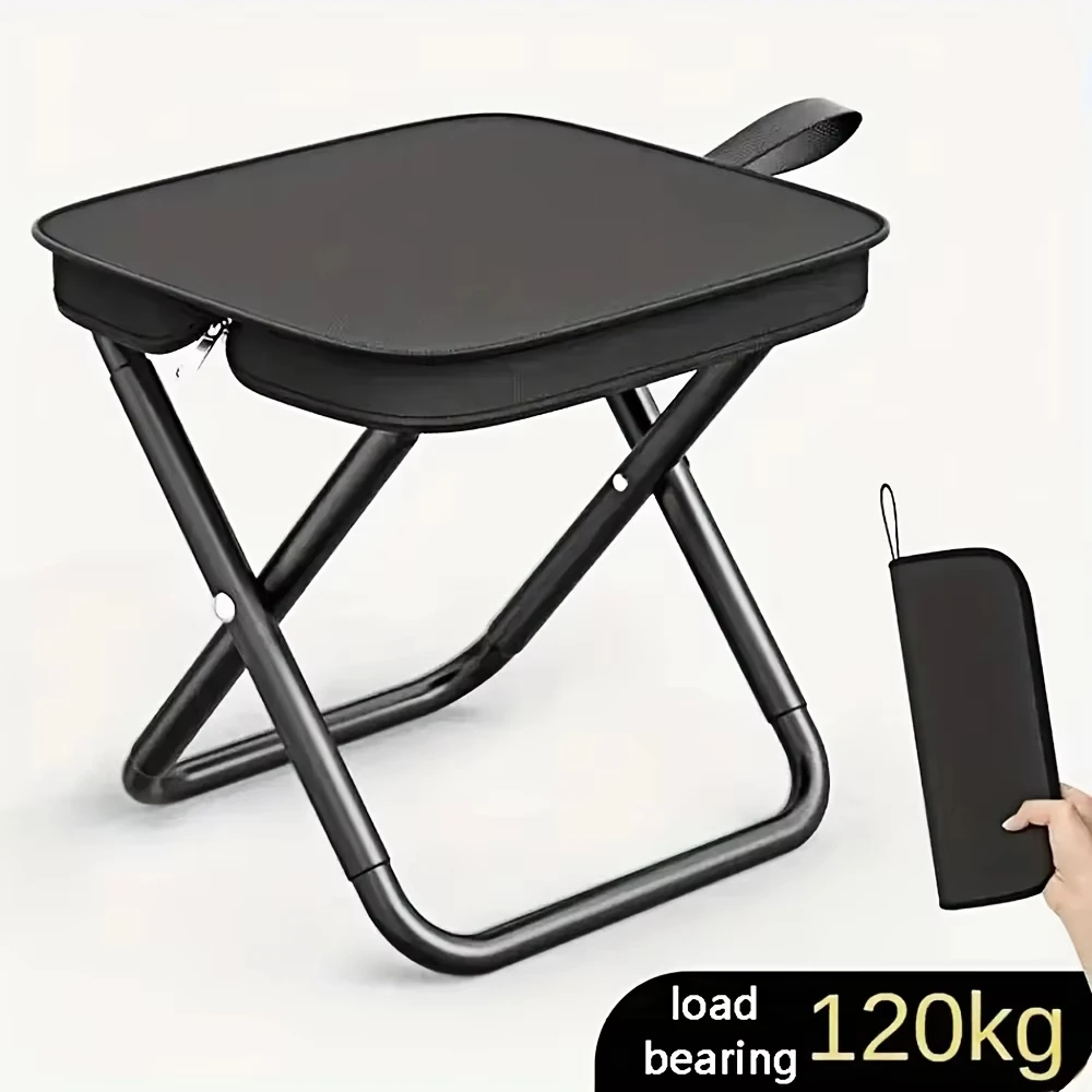New Outdoor Pencil Case Folding Small Horse Tie Portable Handbag Stool Camping Picnic Stool Ultra Light Stool Train Queue Chair