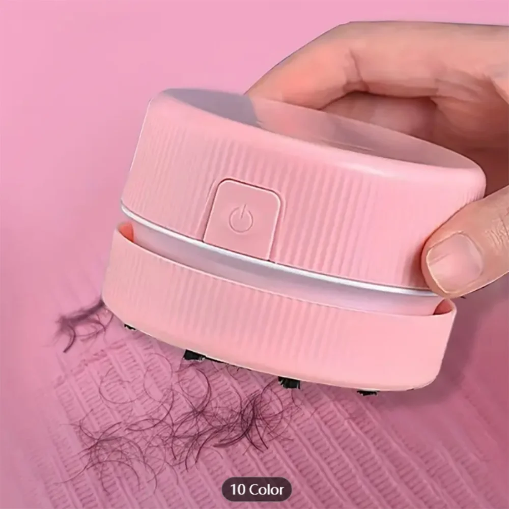 Desk Vacuum Cleaner, Mini Small Household Rubber Paper Cleaner, Portable Student Supplies, Office Supplies, Desktop Storage Box view 2