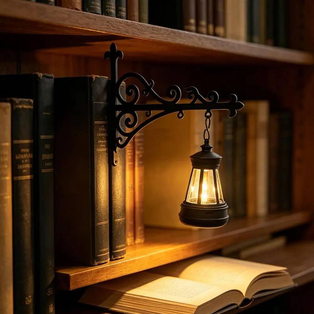 Mini Bookcase Lamp Library Lantern LED Bookshelf Lighting Creative Book Nook Decor Reading Night Light Home Ornament Gift