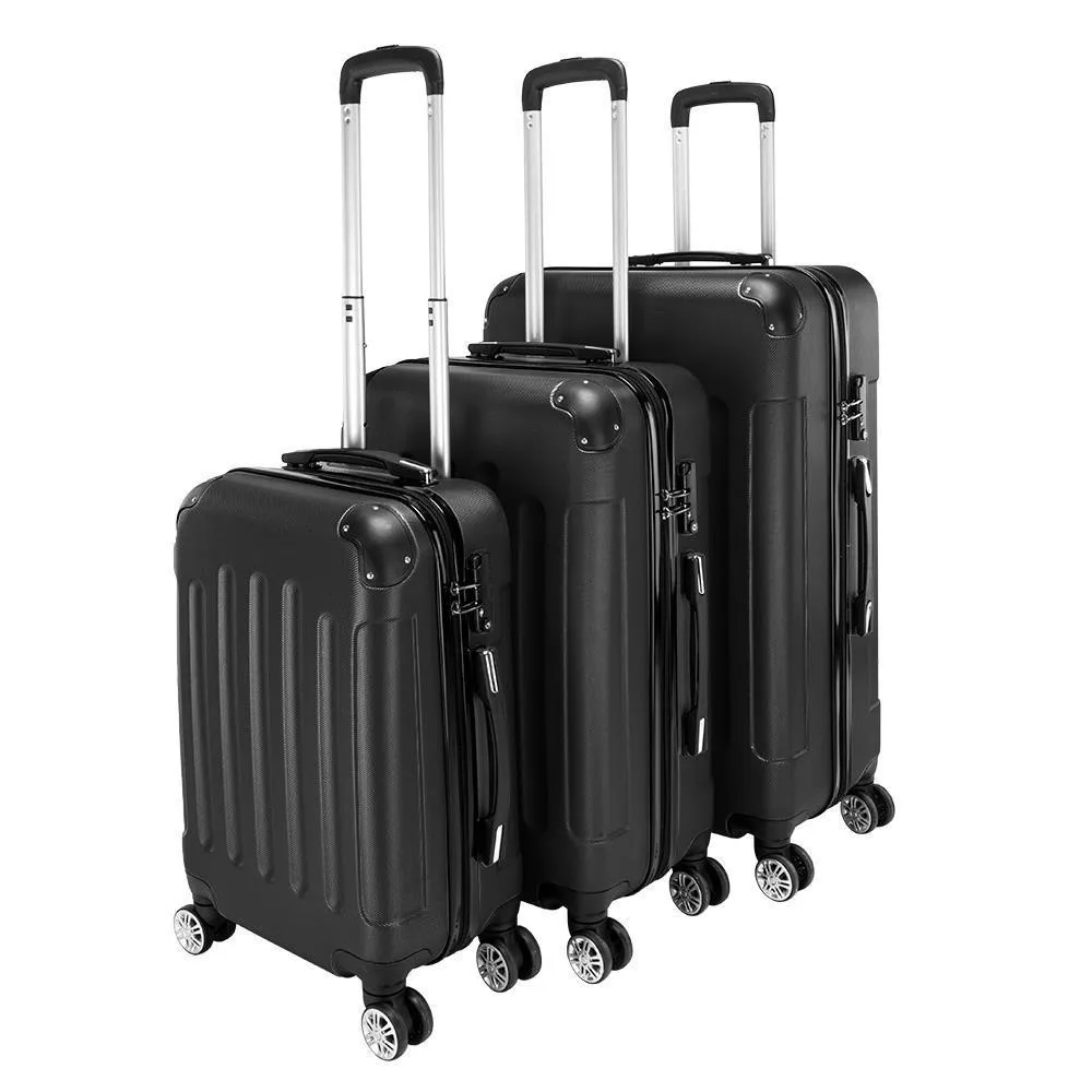 

20" 24" 28" 3pcsTravel Luggage Set ABS Trolley Carry On Suitcase TSA Lock