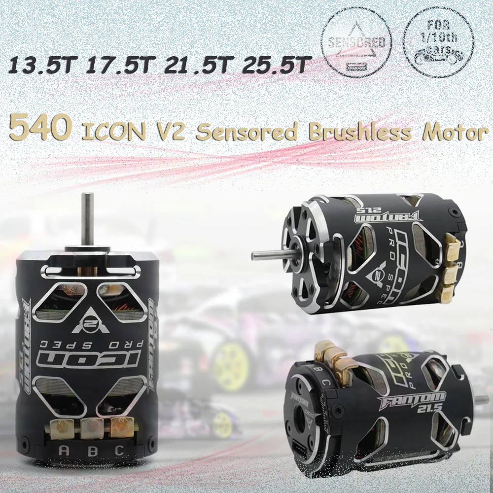 

FANTOM 540 V2 13,5 T 17,5 T 21,5 T 25,5 T Бесщеточный двигатель с датчиком SPEC 3,175 Вал для внедорожных радиоуправляемых автомобилей для дрифта в масштабе 1:10