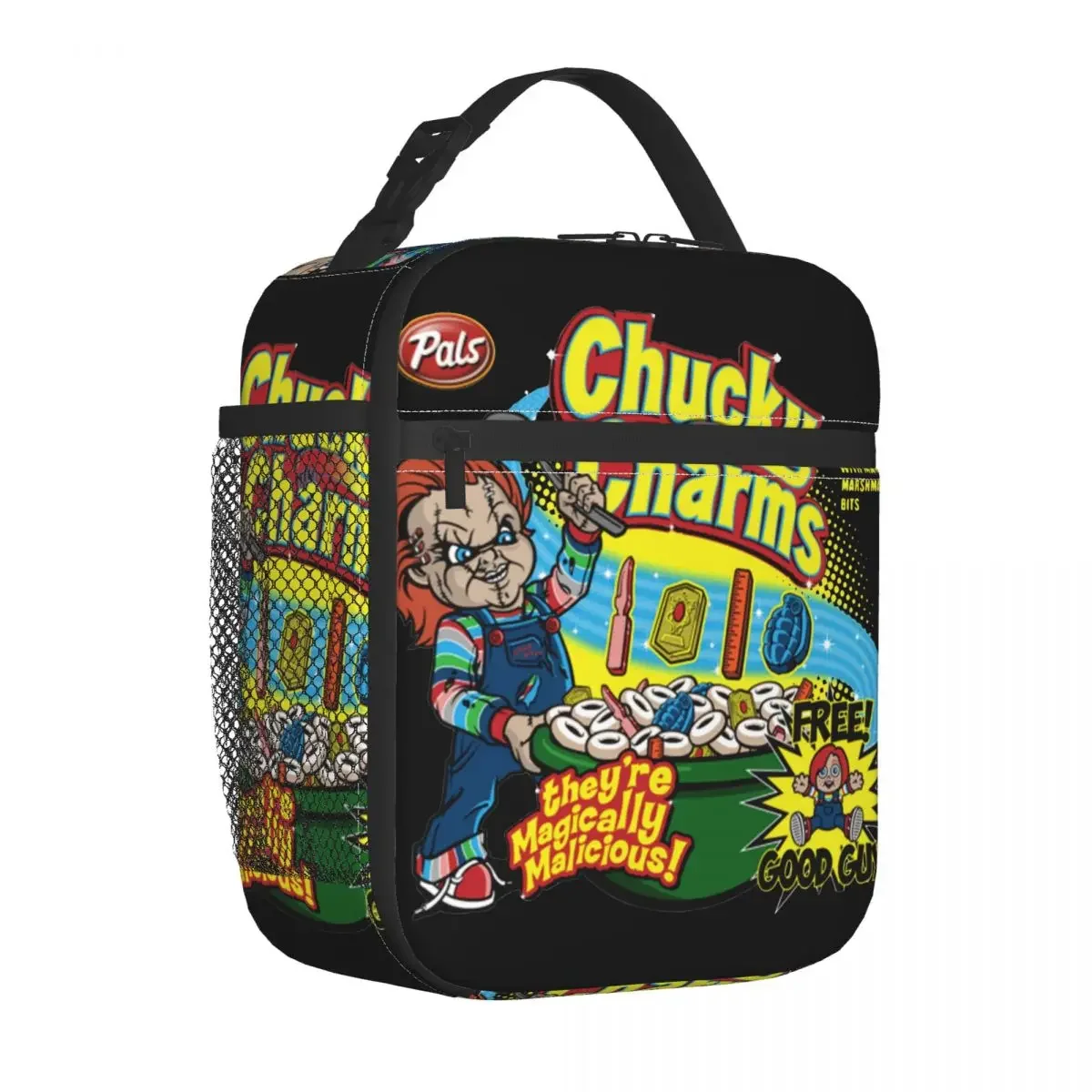 Chucky Charms V2 Horror Halloween Insulated Lunch Bags Thermal Bag Meal Container Leakproof Tote Lunch Box Food Bag Work Outdoor