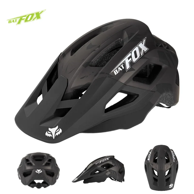 BATFOX Mountain Bike MTB Helmet Cycling Helmet Downhill XC Bicycle Road Ultralight Men Women Integrally-molded Casco Ciclismo