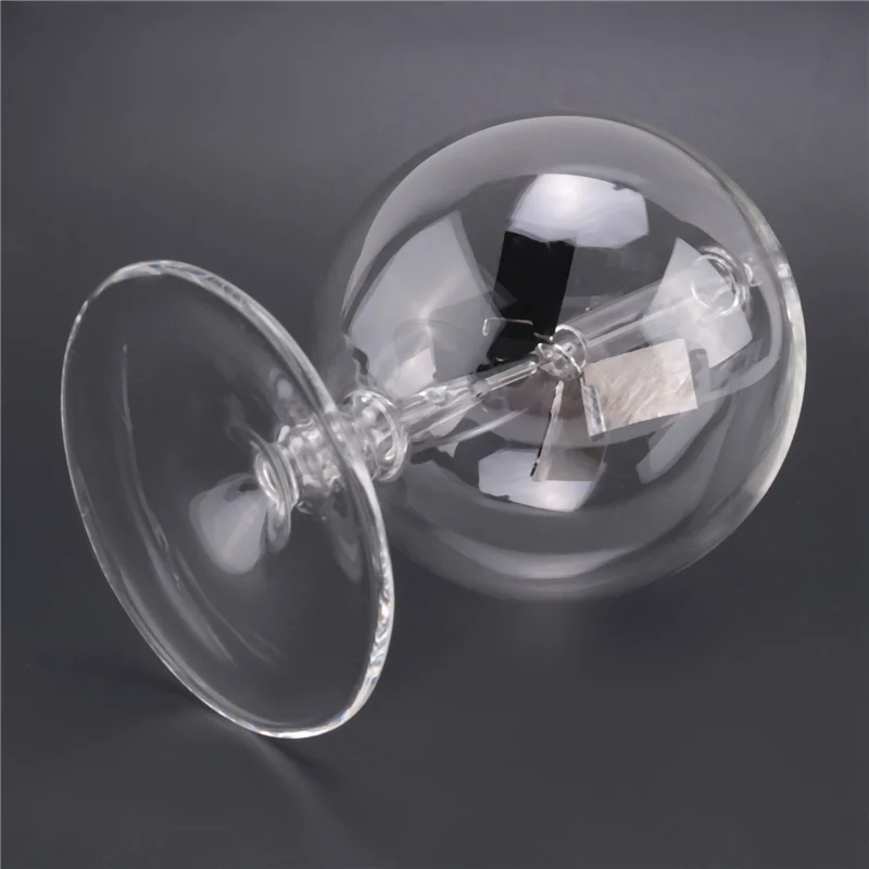 5X Solar Crookes radiómetro molino de viento de vidrio hecho a mano para fiesta decoración del hogar regalo transparente-Y44A