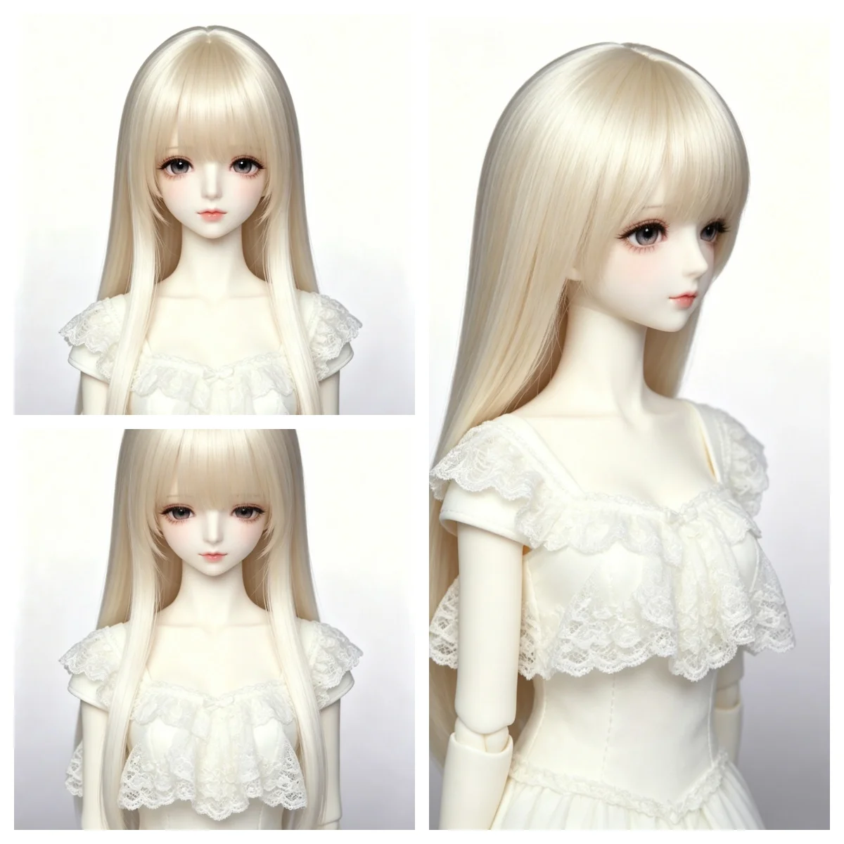 

1 6 scale dolls accessories doll wig, light color wigs 1/3 1/4 BJD doll hair free shipping
