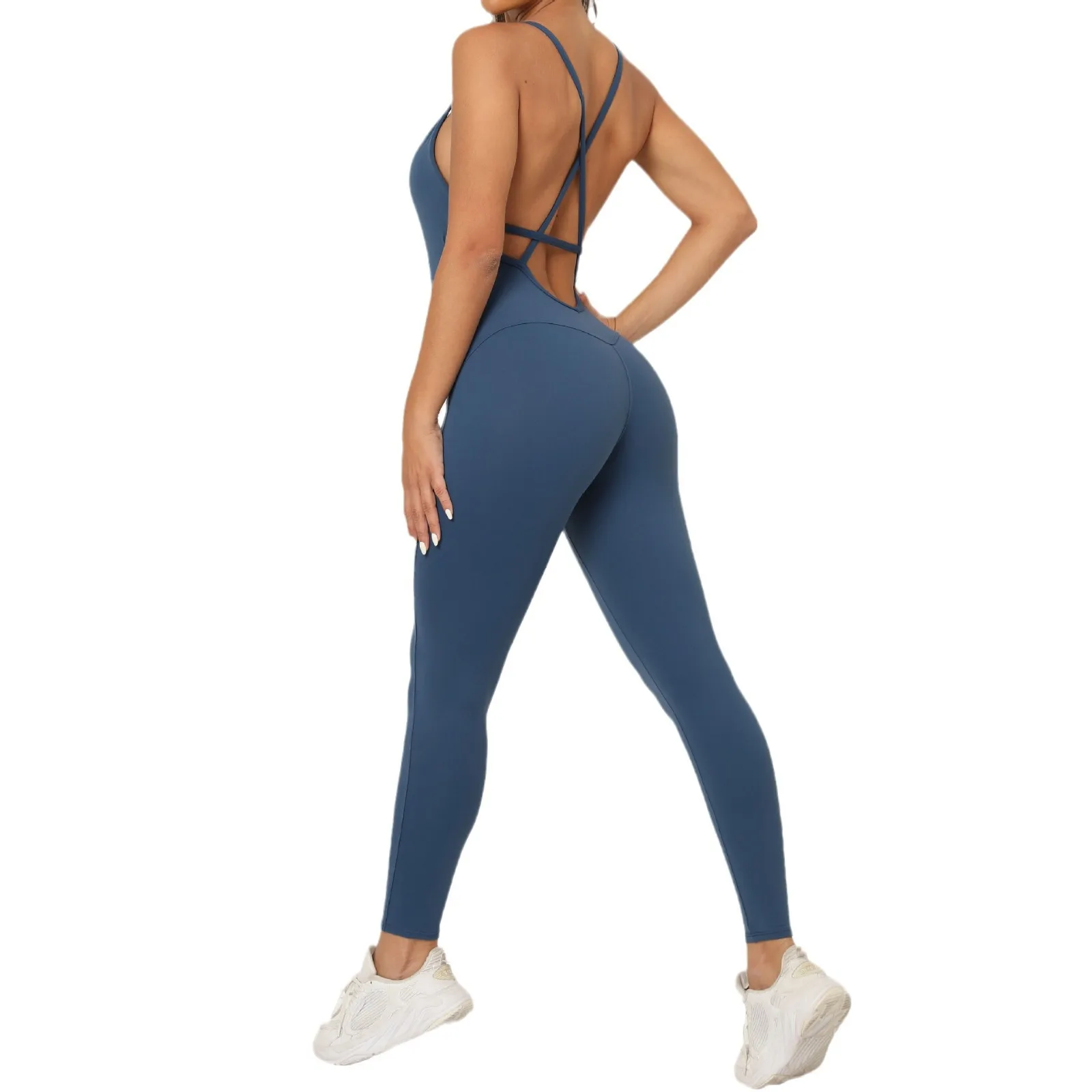 Yoga Sets High Quality One Piece Gym Set Women Workout Training Sets Women Sexy Sports Bodycon Jumpsuits Fitness Rompers Female