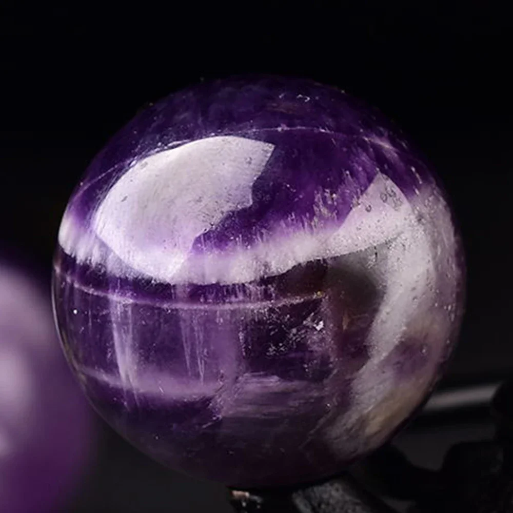 Natural Amethyst Crystal Ball Polished Reiki Healing Sphere for Meditation Massage Room Decor Spiritual Gift Energy Stone Crafts