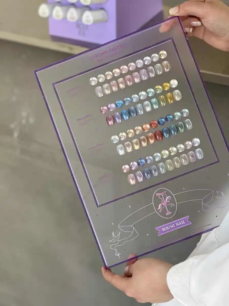 

ROUNI 2026 Новинка: Набор гель-лаков «Кошачий глаз» Moonlight, 40 цветов, модный, без HEMA и TPO, нетоксичный УФ-гель для маникюрных салонов, оптом (ODM/OEM)