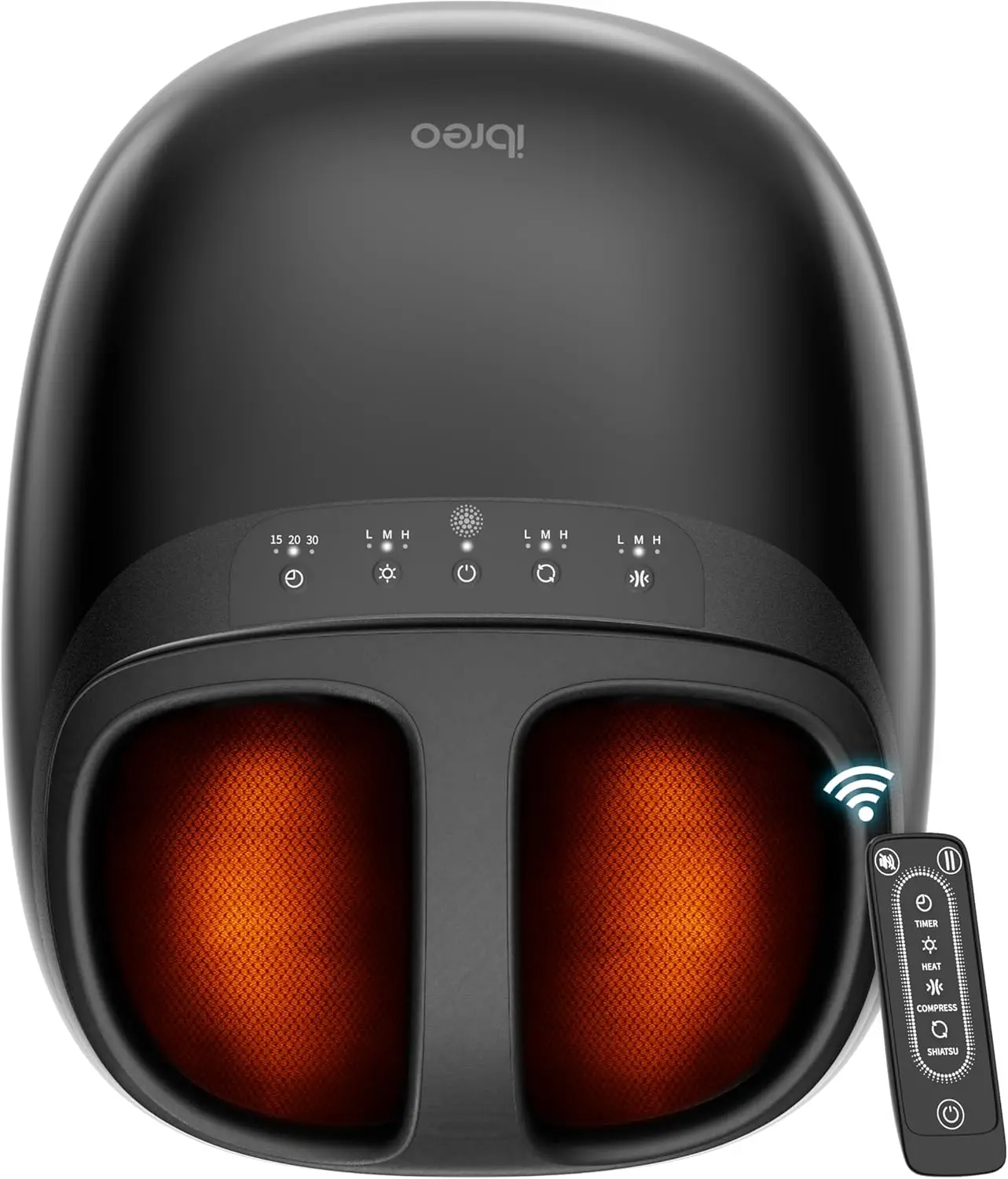 

Массажер для ног с подогревом, разминанием и компрессией воздуха - с пультом дистанционного управления для снятия боли, подходит для размеров до 13