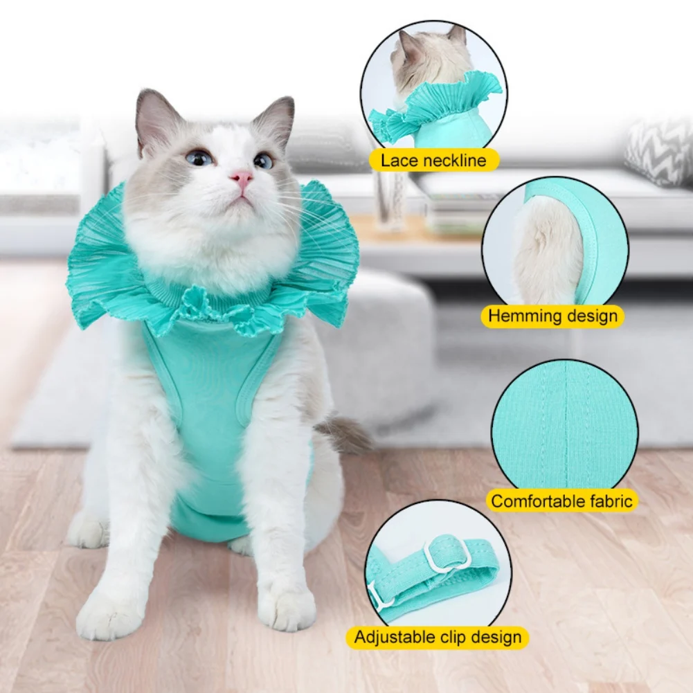 Cat Surgery Recovery Suit Onesie Shirt Anti Bite After Surgery Puppy Dog Cat Clothes Lick Rehabilitation Vest Pet Care Clothes