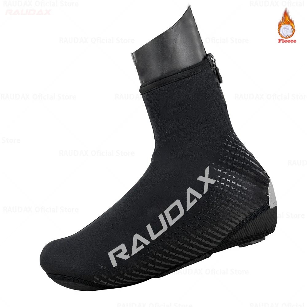 Raudax-Fleece Zip Cycling Shoe Cover for Men, MTB Bike Shoes Cover, Bicycle Overshoes, Sport, Winter, 2023