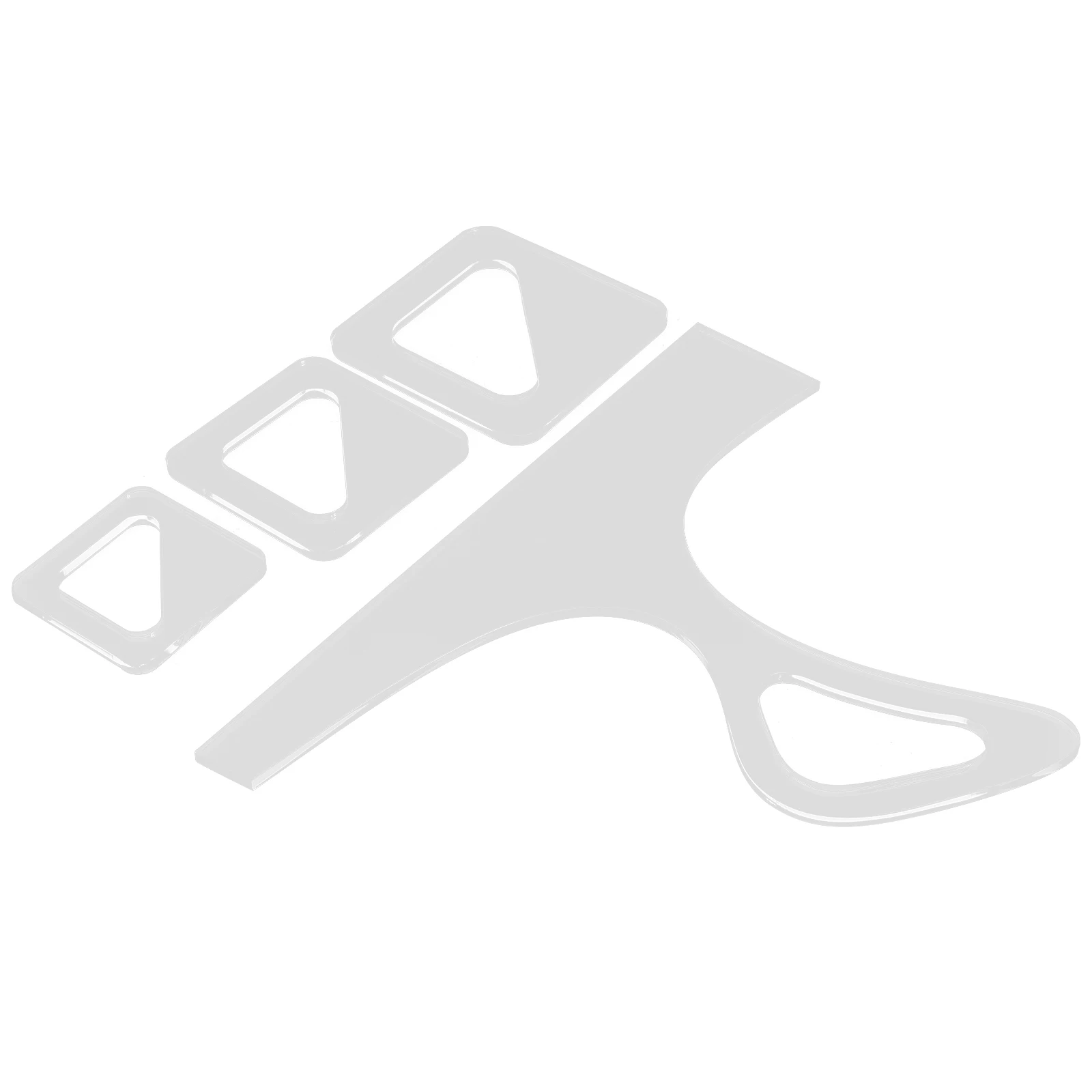 

4Pcs Acrylic Cutting Board Templates Large Mold for Woodworking Charcuterie H Reusable Stencils Kitchen Tool Clear Template