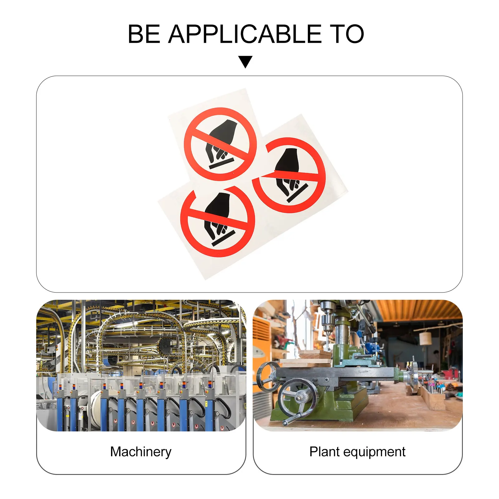 

3pcs Safety Warning Sign Stickers Do Not Touch Labels Peel Stick Machine Sign Decals Adhesive Vinyl Warning Labels For Equipment