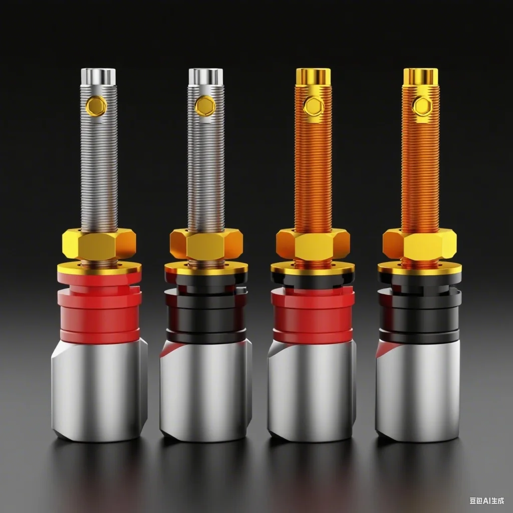 Monosaudio Binding Post Terminal Binding Post BP652 Pure Copper Gold and Rhodium Plated Banana Speaker Plug Jack for Amplifier
