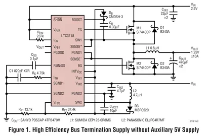 LTC3718EG LTC3718 - Low Input Voltage, DC/DC Controller for DDR/QDR Memory Termination