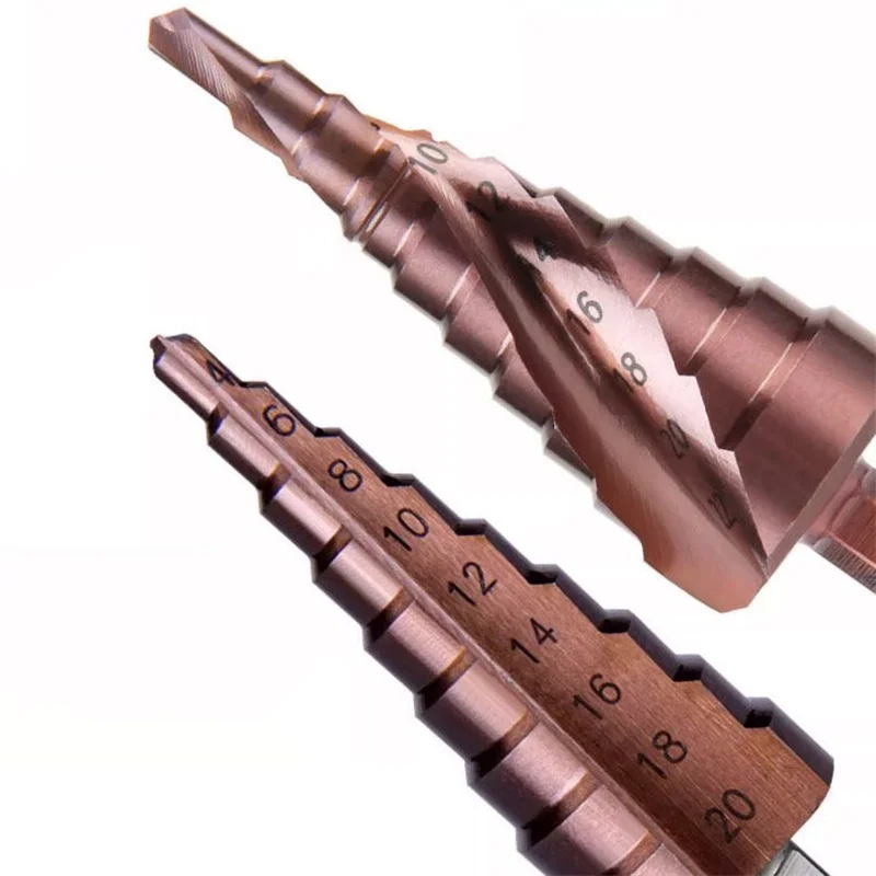 Imagem -04 - Dureza Pagoda Brocas Furos Metal Tawny Duplo Sulco Cone-shaped Cobalto Contendo Broca Aço Inoxidável Alta