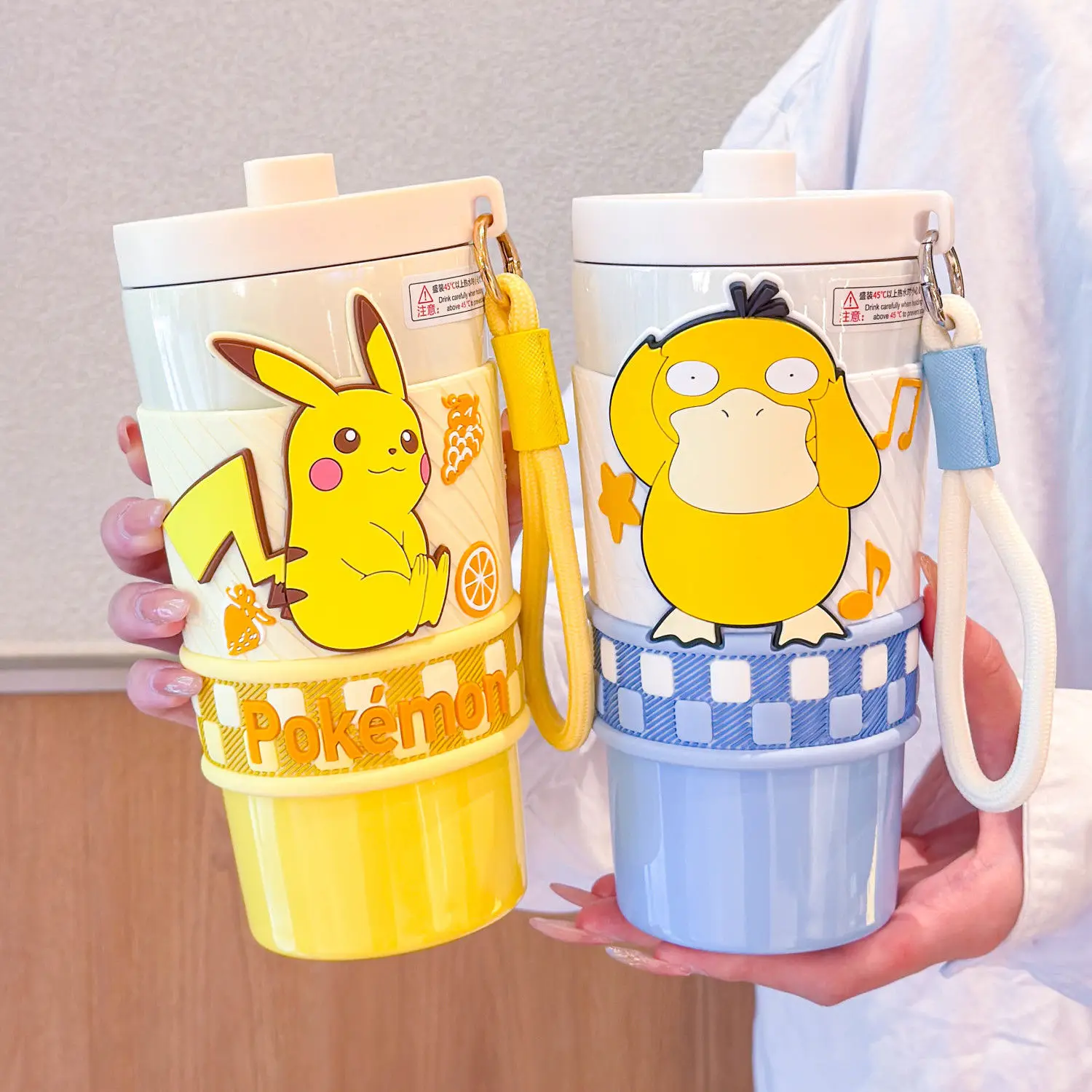 

2025 New Pikachu Water Cup Children's Insulated Large Capacity Cartoon Straw Cup 316 Stainless Steel Coffee Portable